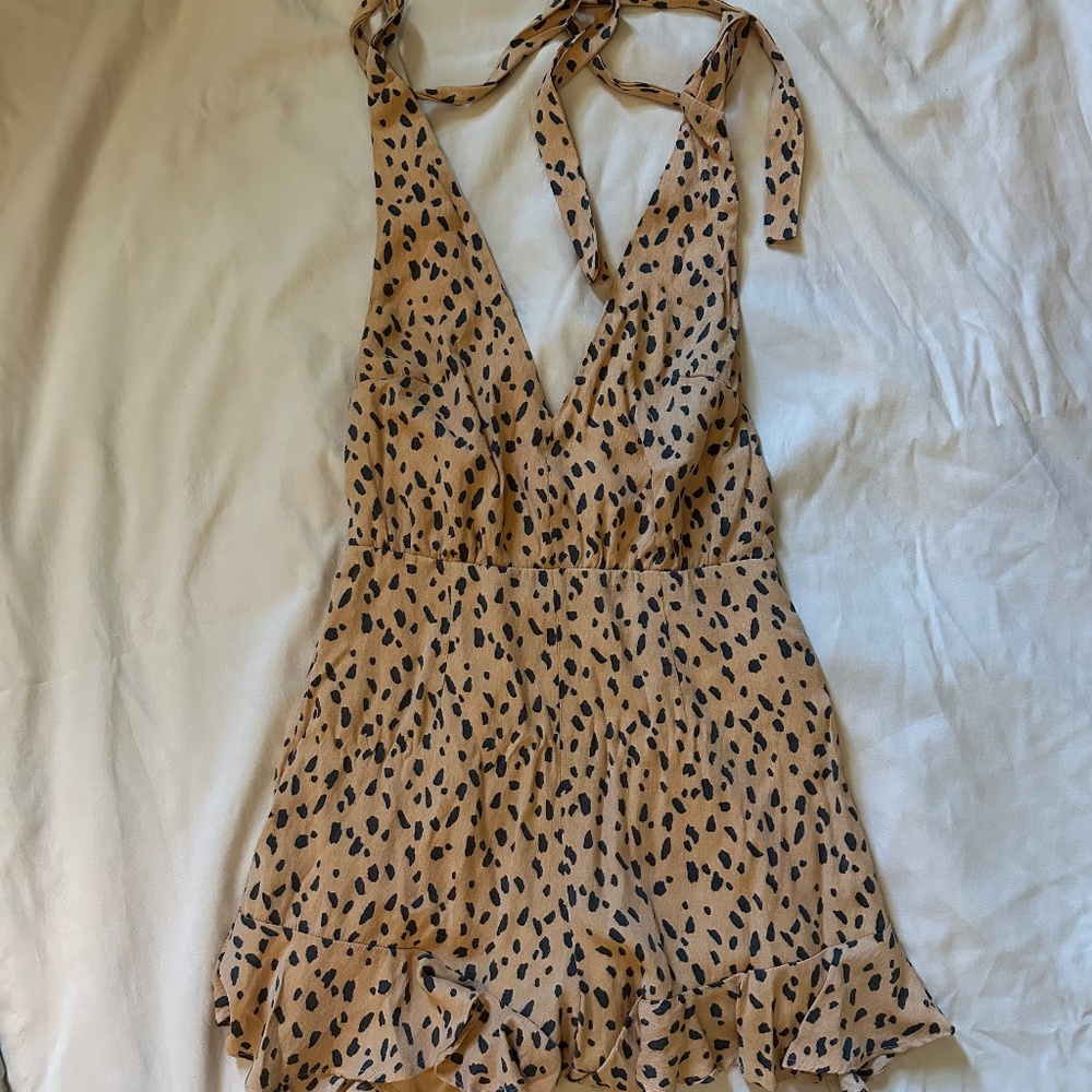 Trixxi Tan and Black Romper.